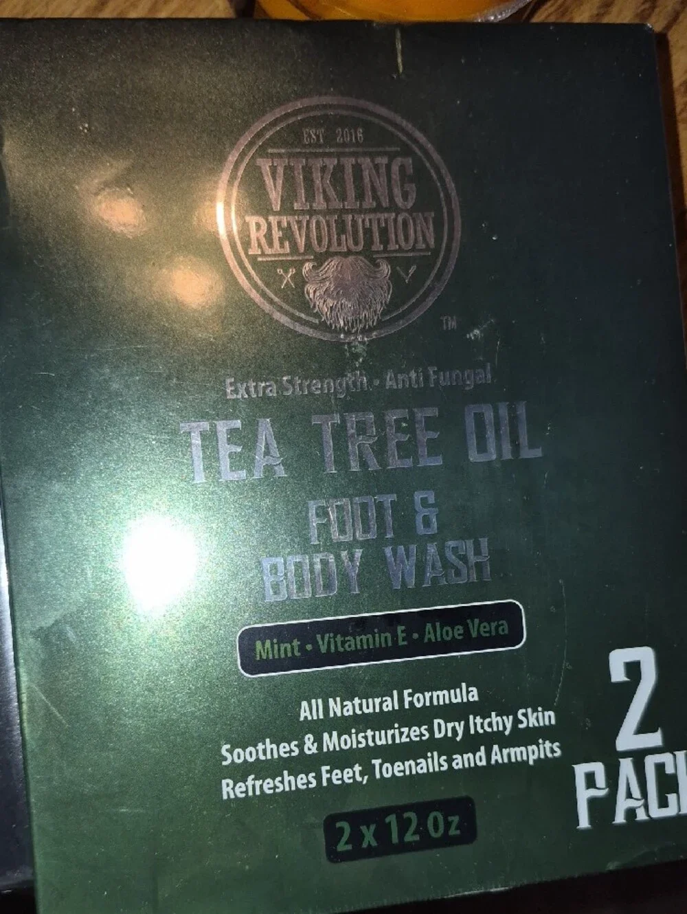Viking Revolution Shaving Revolution Double Edge Safety Razor Green Tea Wash Nwt